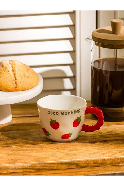 LC Waikiki Lcw Home Red Strawberry Printed Ceramic Mug 270 ml