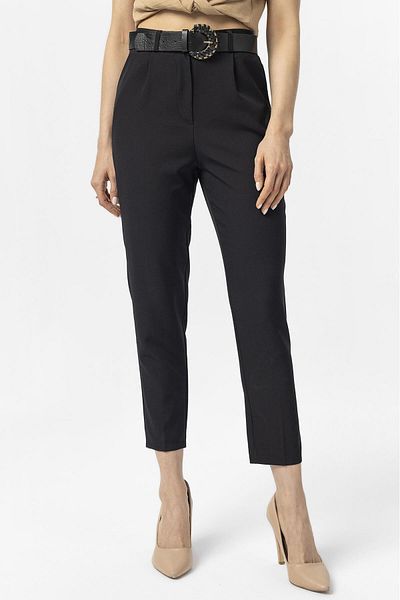 ŞİMAL Women's Belt Detailed Skinny Leg Fabric Trousers 250213   -