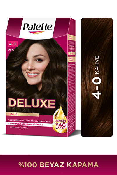 Palette Deluxe 4-0 Kahve Zengin Yağ Bakımı Kit Saç Boyası Bakım Maskesi