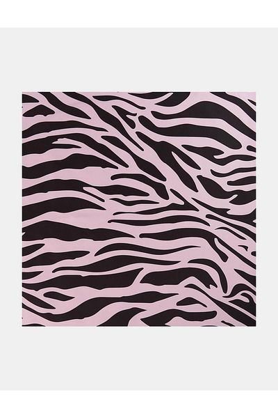 Kayra Μαύρο κασκόλ με σχέδιο Zebra