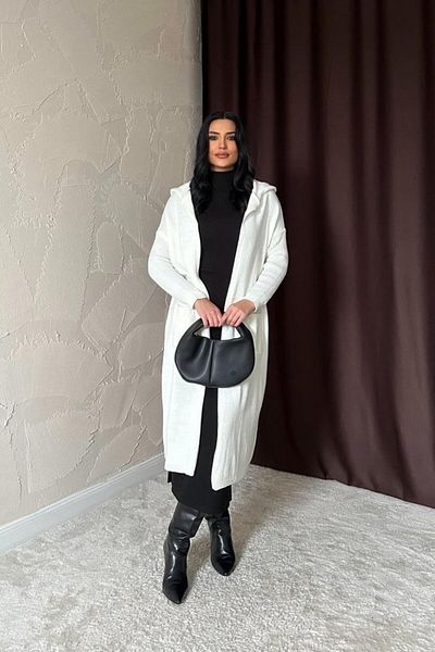 KAZAK White Back Printed Cardigan