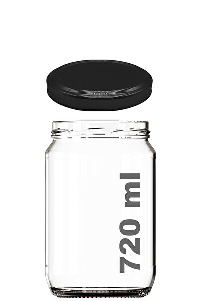 Afracam 720 ml Metal Kapaklı Bal Kavanozu 720 Cc Şeffaf Konserve Kavanoz 1 Ad...