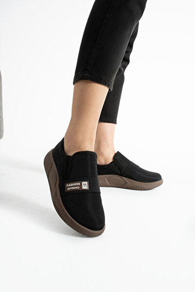 Getcho Umaro Women's Parachute Fabric Black Mink Casual Shoes