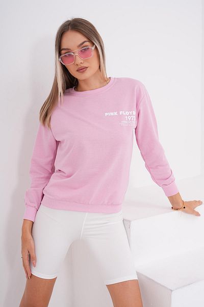 ŞİMAL Γυναικείο φούτερ Crew Neck - Λεπτομέρεια εκτύπωσης στην πλάτη, δύο κλωστές 245277