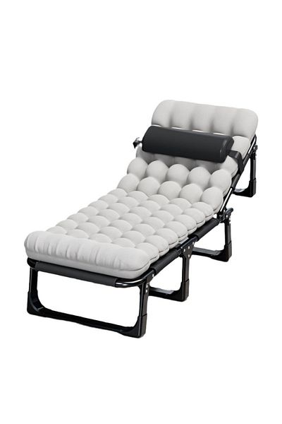 ETG Single Multifunctional 4-Speed Adjustable Folding Bed Folding Recliner, Suitable for Outdoor
