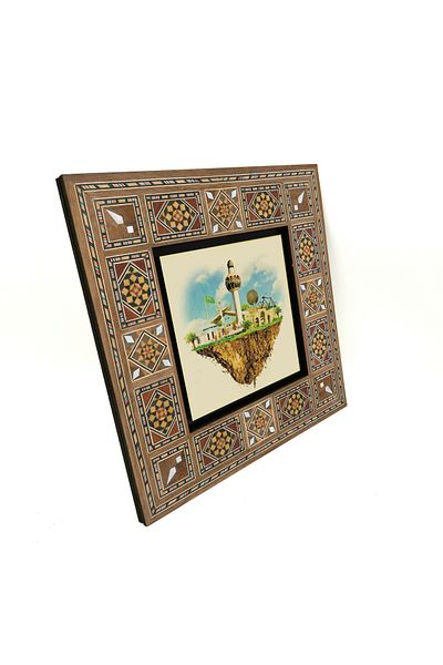 Sadrazam Saudi Arabia Visual Printed Mdf Table 20X20 Krg-73