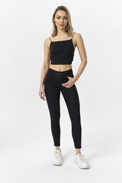 ŞİMAL Women's High Waist Skinny Leg Gabardine Trousers 250176   -