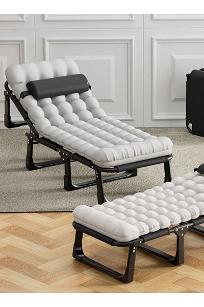 ETG Single Multifunctional 4-Speed Adjustable Folding Bed Folding Recliner, Suitable for Outdoor