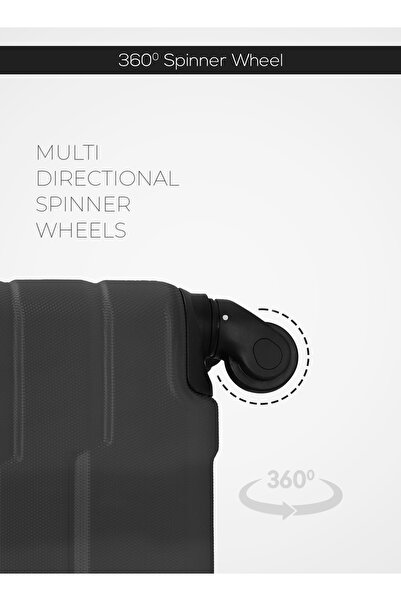 PARAJOHN Beta Series Set of 2 Luggage – Lightweight ABS Hardshell, 10KG Carry-On & 30KG Large Trolley Grey