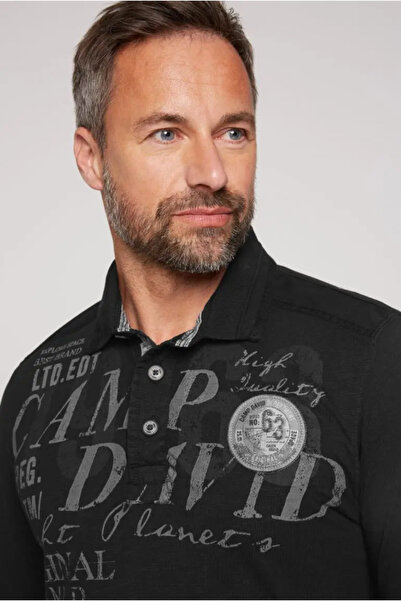 Camp David Polo Yaka Uzun Kollu T-shirt