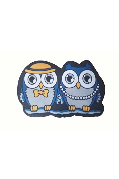 GizHome Peppına Kapı Paspası 40x68 Sekıllı Çıft Baykus