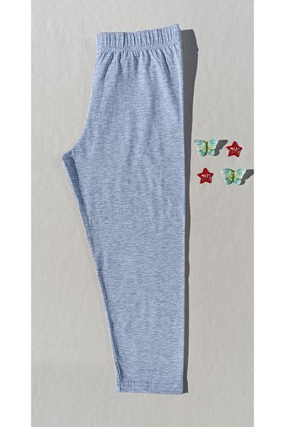siyalife Women's Gray Color Basic Capri Short Leggings with Elastic Waist