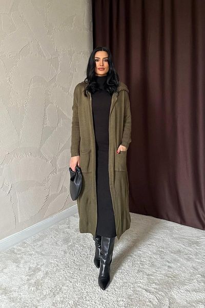 MRA Fashion Khaki Cardigan with Back Writing