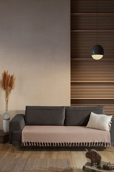 LADYNİL 115X200 Seat Cover Covering the Sitting Area |   Non-Slip, Stylish and Washable Design Brown