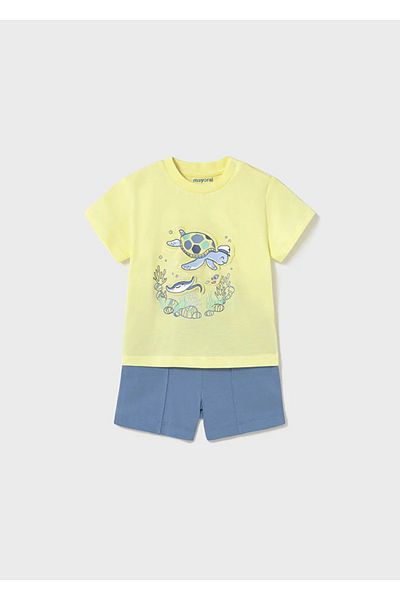 MAYORAL 1654 Unisex Kids Printed Shorts Tshirt Bottom Top Set