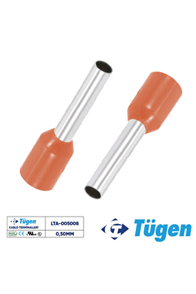 Tügen حلقة TÜGEN معزولة 0,50 مم برتقالية - 1000 وحدة