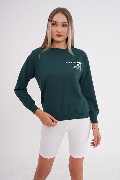 ŞİMAL Γυναικείο φούτερ Crew Neck - Λεπτομέρεια εκτύπωσης στην πλάτη, δύο κλωστές 245277