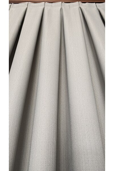 Yuka Light Grey Board Background Curtain, Luxury Heavy 1/3 Dense Pleated Solid Color