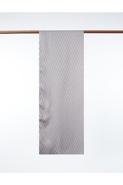 Kayra Honeycomb Pattern Jacquard Woven Shawl Silver