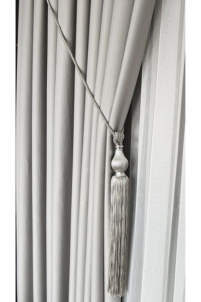 Yuka Light Grey Board Background Curtain, Luxury Heavy 1/3 Dense Pleated Solid Color