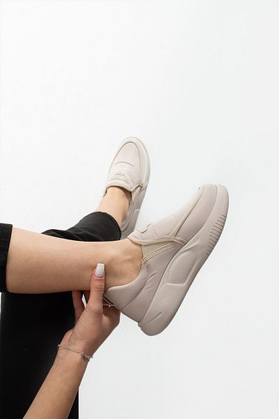 Getcho Pantofi casual de damă Cyle Parașuta Bej