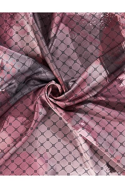 Kayra Φουλάρι με αφηρημένο σχέδιο και Dusty Rose