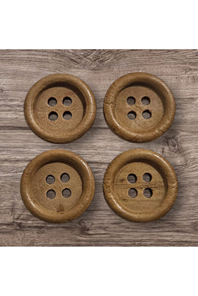 fema aksesuar Ahşap Simit Düğme 1,5 CM 10 Adet (24 Boy)