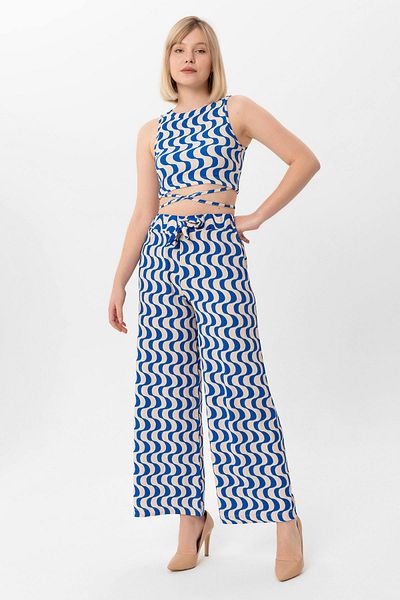ŞİMAL Set pantaloni crop cu model pentru damă 250054