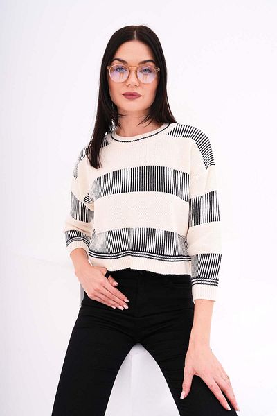 ŞİMAL Pulover de damă cu dungi groase - 245197