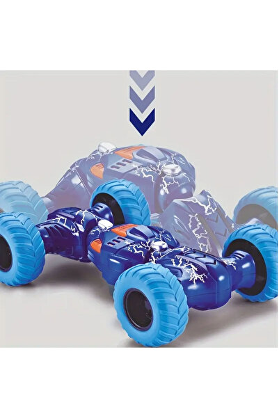 Toyaş Pull Drop Acrobatic Car Bidirectional Pull Drop Plug Car Toy Car Blue