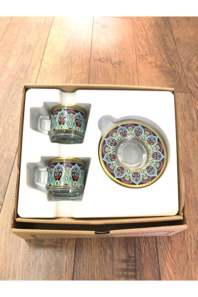 MİHMAN HOME 4 Parça Fincan Seti Mavi Kilim ( 2 kişilik)