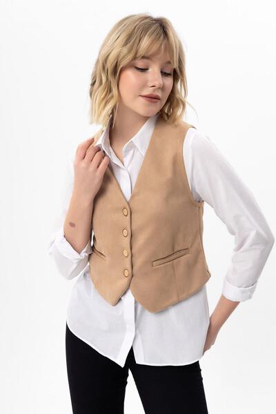 ŞİMAL Γυναικείο σουέτ γιλέκο 255064 -