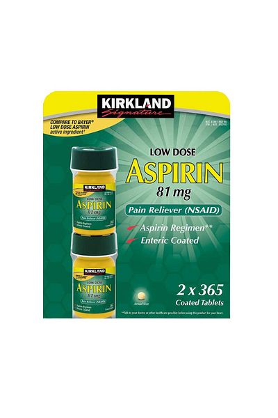 Kirkland Signature Low Dose Aspirin, 2 bottles - 365-Count E