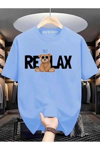 New Shine Oversize tričko RELAX BEAR s potiskem