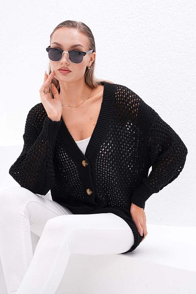 ŞİMAL Cardigan lung tricotat pentru femei 250390   -