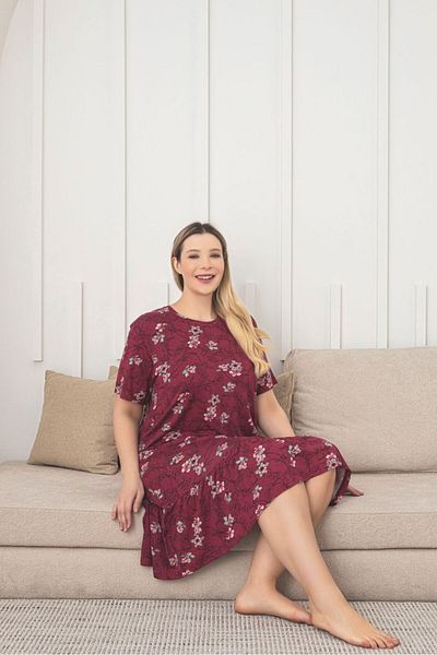 Asel Plus Size Ultrasoft Lycra Combed Cotton Dress