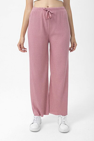 ŞİMAL Kadın Beli Lastikli İspanyol Paça Kaşkorse Pantolon 250200 -