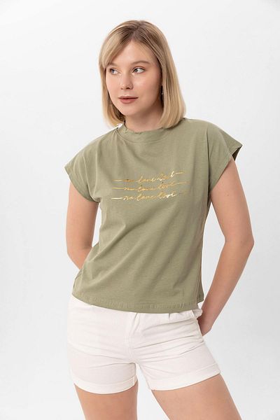 ŞİMAL Tricou de damă cu imprimeu folie - 250036