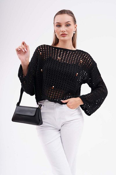 ŞİMAL Women's Wooden Bead Detailed Knitted Sweater 250399   -