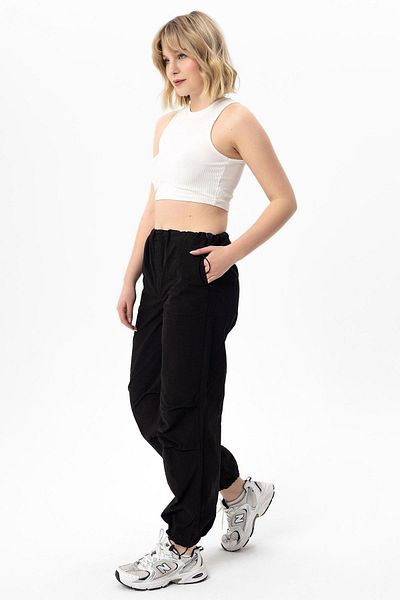 ŞİMAL Women's Waist Elastic Detailed Parachute Trousers 250230   -
