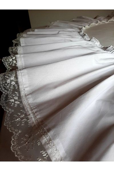 Gelincik Çeyiz Base Ruffle, Base Skirt, Bed Skirt, Lace, Single Person, 40x700cm