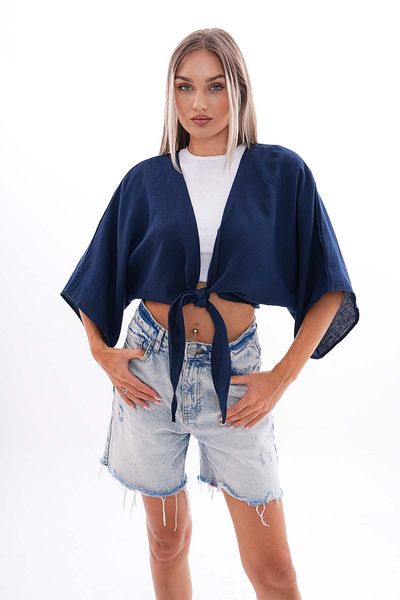 ŞİMAL Women's Front Tie Muslin Bolero 250000   -