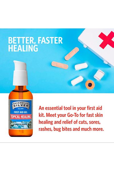 Sovereign Silver First Aid Gel – Topical Healing Homeopathic Medicine, 2 oz.