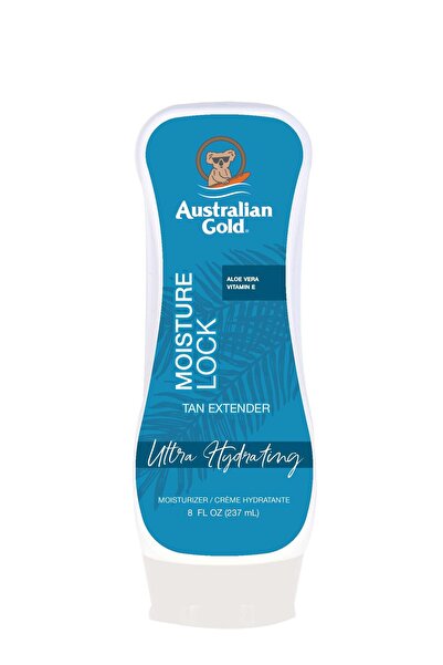 Australian Gold لوشن ترطيب وإطالة لون البشرة، 8 أونصة | مغذي ومثبت للون | الص...