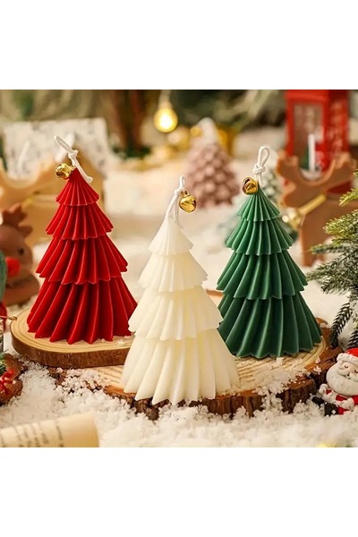 AnkaHobiMarket Noel Ağacı Mum Silikon Kalıp (S841)