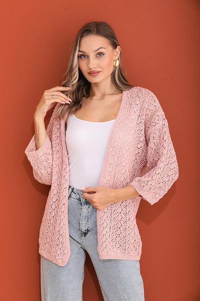 ŞİMAL Women's Open Front Thin Knitted Cardigan 250345   -