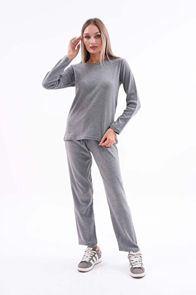 ŞİMAL Women's Embroidered Camisole Two-Piece Set 255012 -