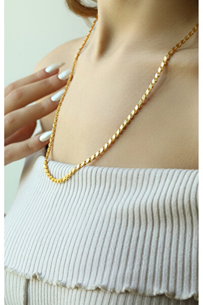 Kuyumcum 14 Ayar Altın Pullu Zincir Kolye