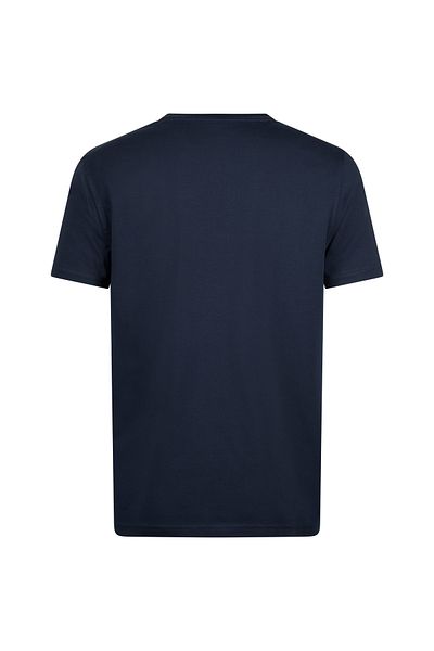 Hatemoğlu Βαμβακερό μπλουζάκι Navy Blue Regular Fit Crew Neck