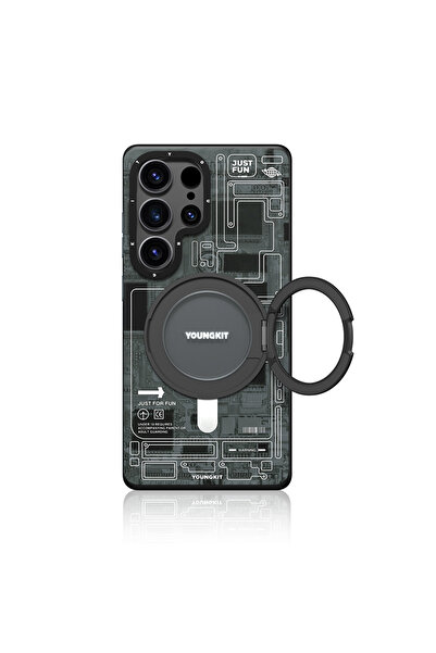 Youngkit Galaxy S25 Ultra Kılıf Magsafe Şarj Özellikli Youngkit 360 Standlı T...